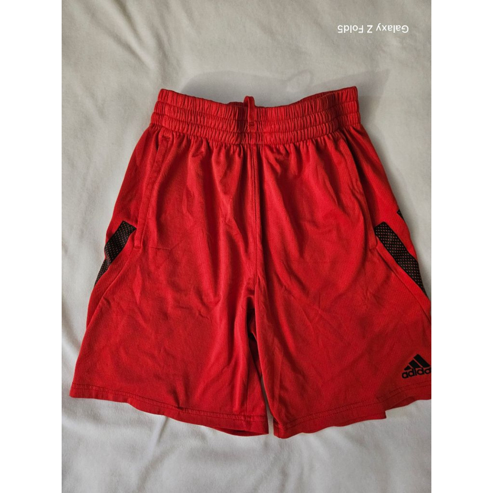 Boys Adidas Red & Black Athletic Shorts Size 10